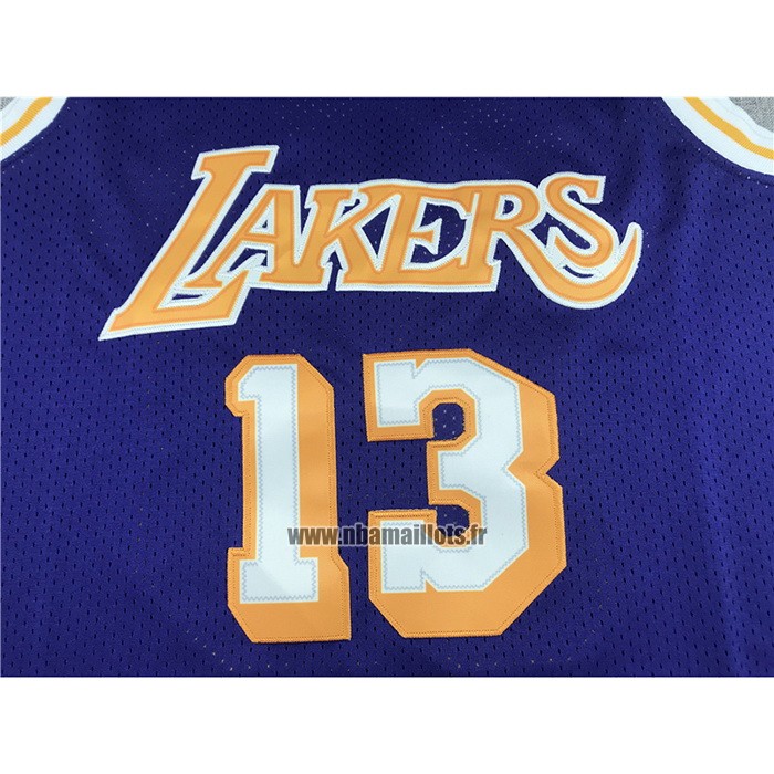 Maillot Los Angeles Lakers Wilt Chamberlain No 13 Mitchell & Ness 1971-72 Volet